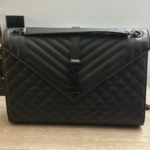 Large YSL Envelope Flap Shoulder Bag